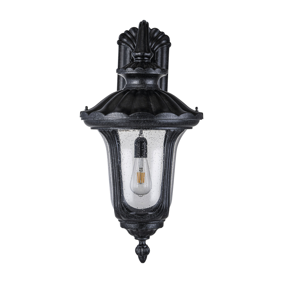 Wellington Large Outdoor Wall Light, Antique Black