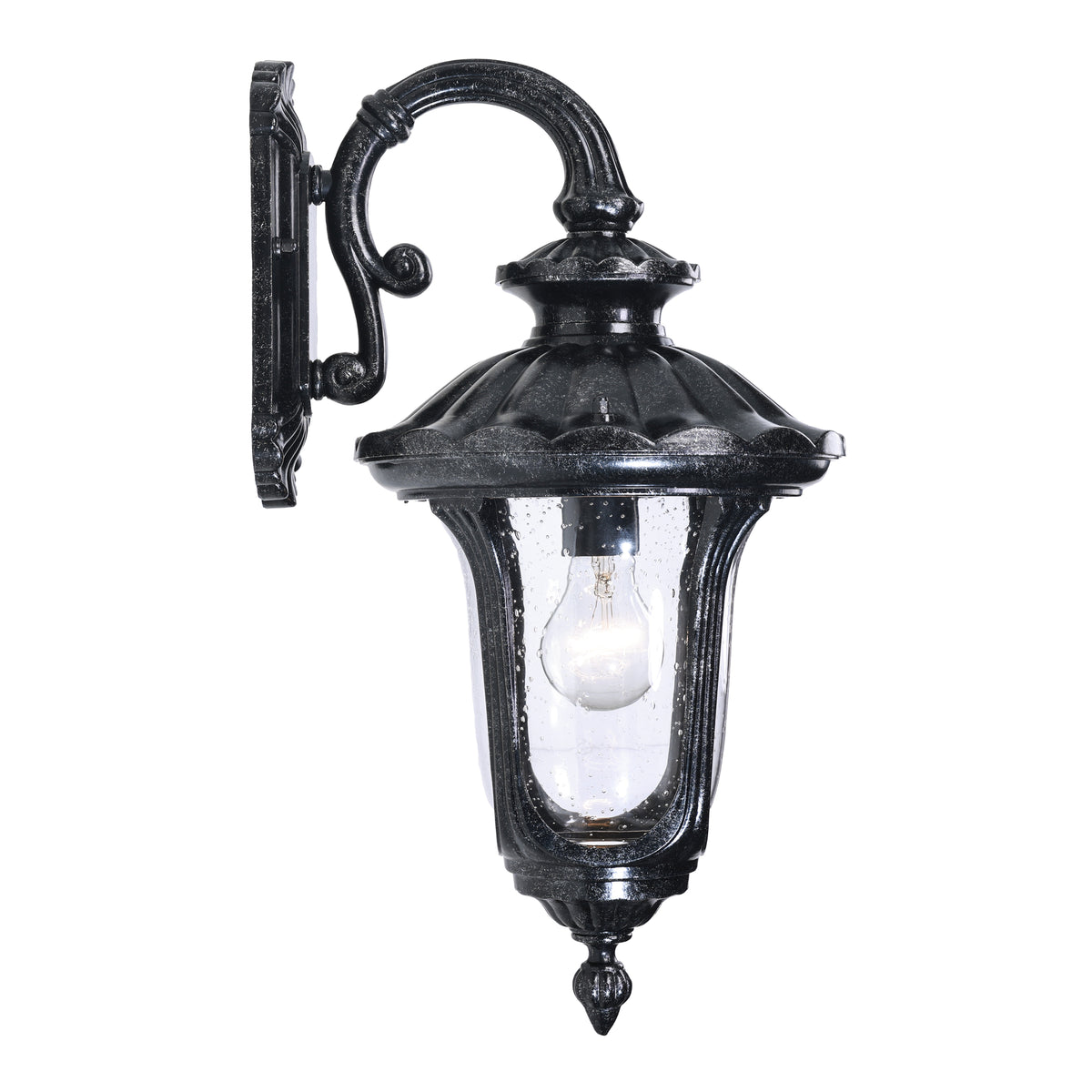 Waterford Small Outdoor Wall Light, Antique Black