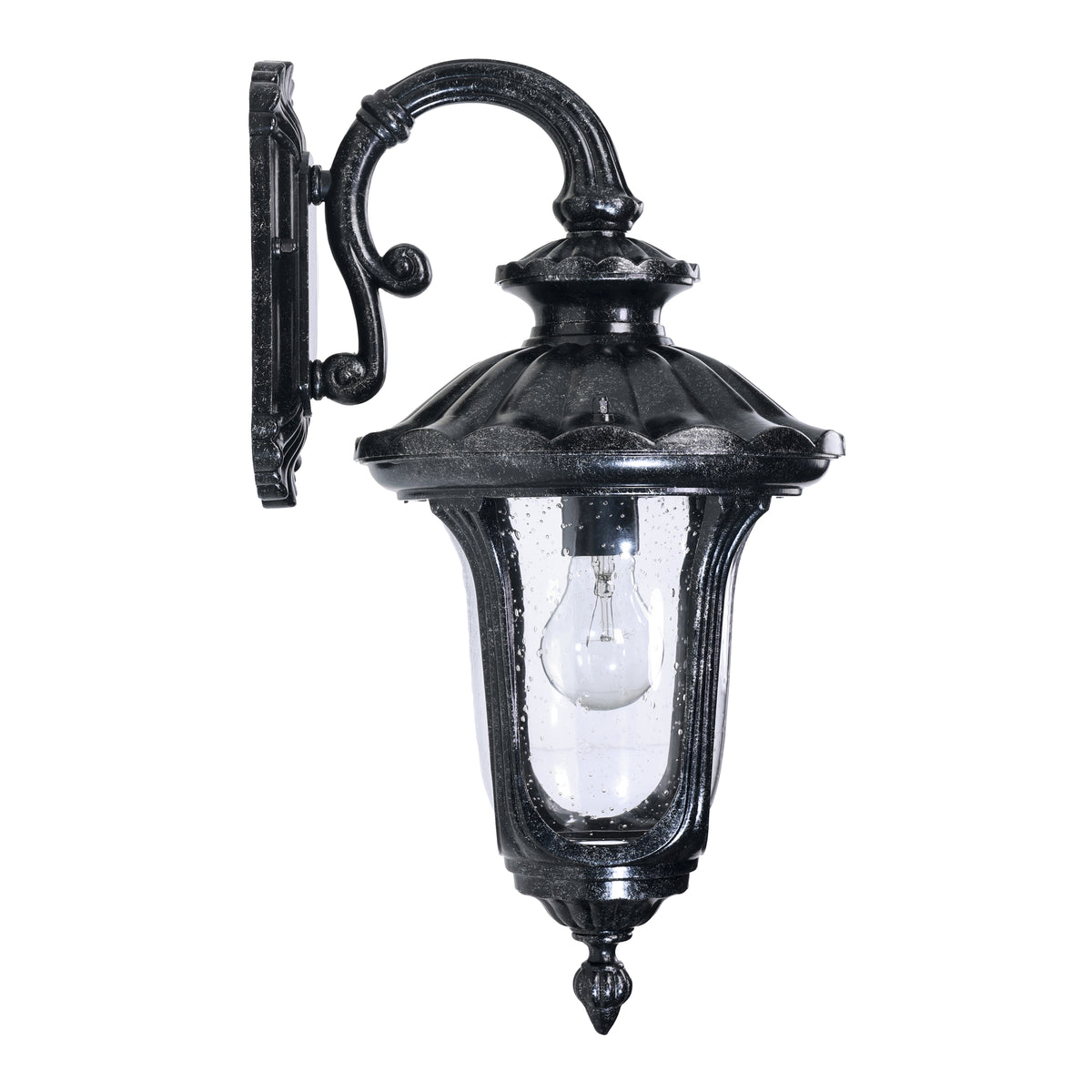 Waterford Small Outdoor Wall Light, Antique Black