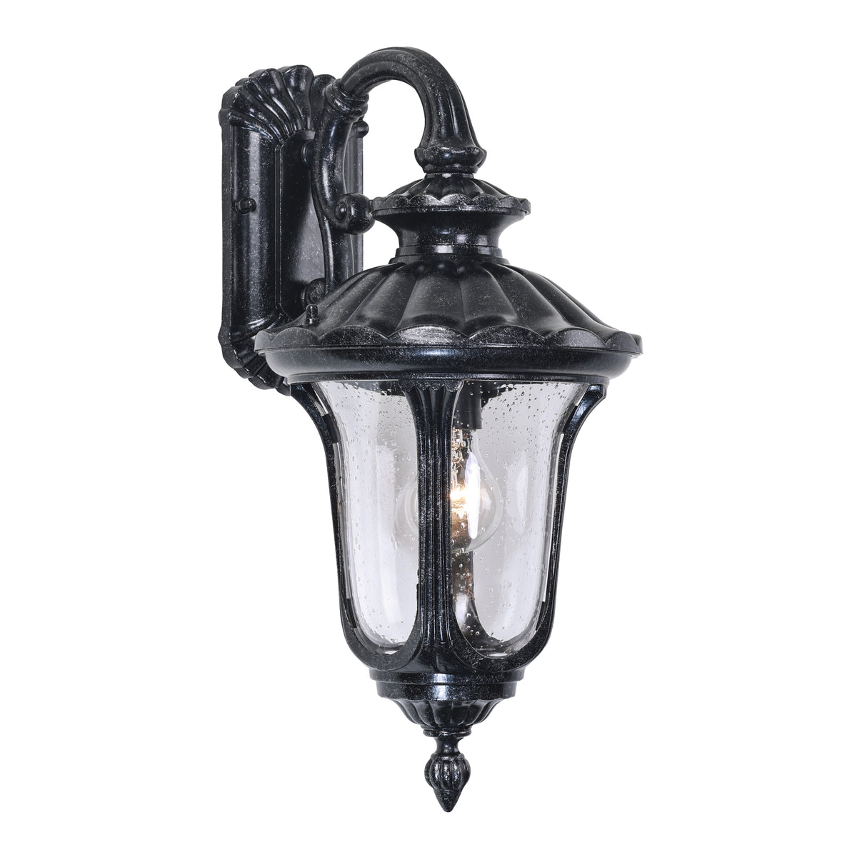Waterford Small Outdoor Wall Light, Antique Black