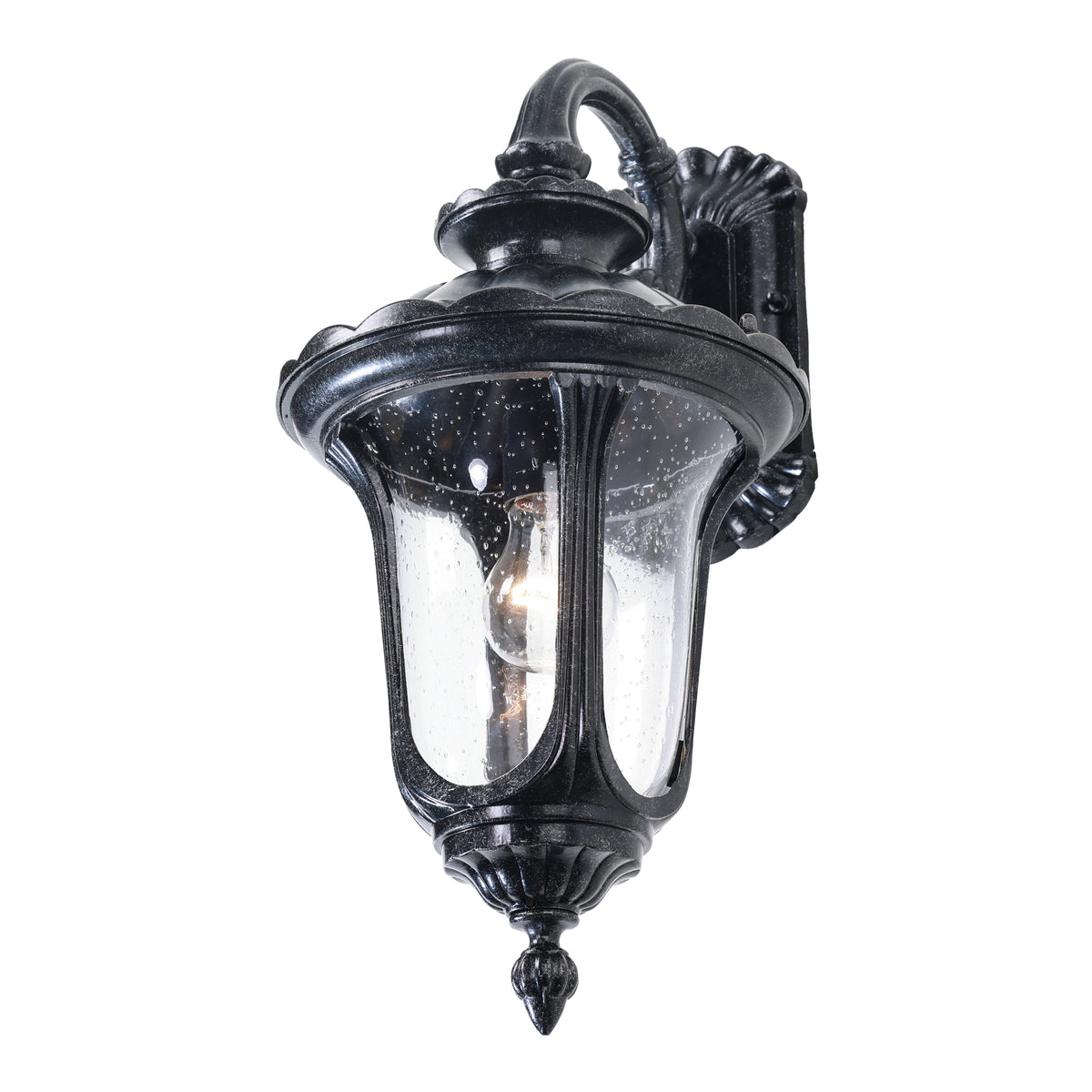 Waterford Small Outdoor Wall Light, Antique Black