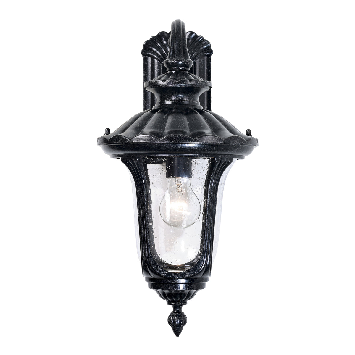 Waterford Small Outdoor Wall Light, Antique Black