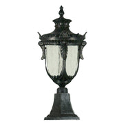 Wellington Large Outdoor Pillar Mount, Antique Black