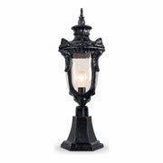 Wellington Medium Outdoor Pillar Mount, Antique Black