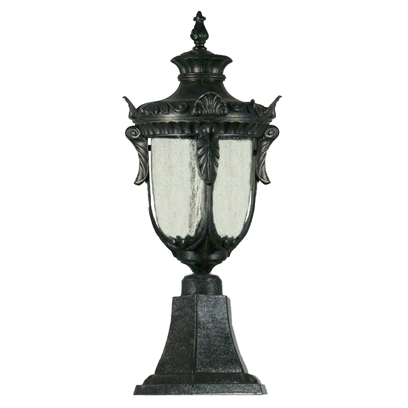 Wellington Medium Outdoor Pillar Mount, Antique Black