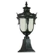 Wellington Medium Outdoor Pillar Mount, Antique Black