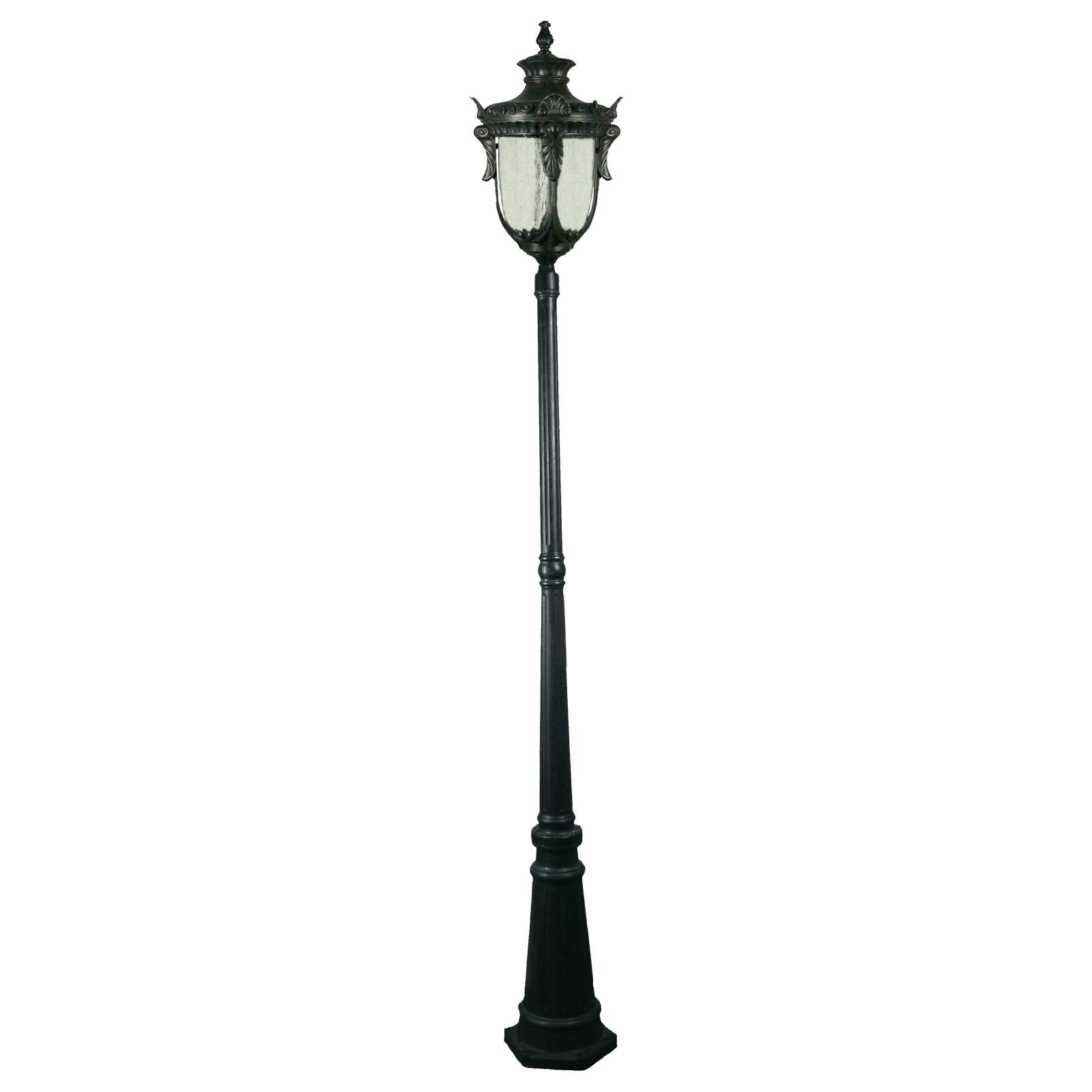 Wellington Large Standard Outdoor Garden Post Light, Antique Black