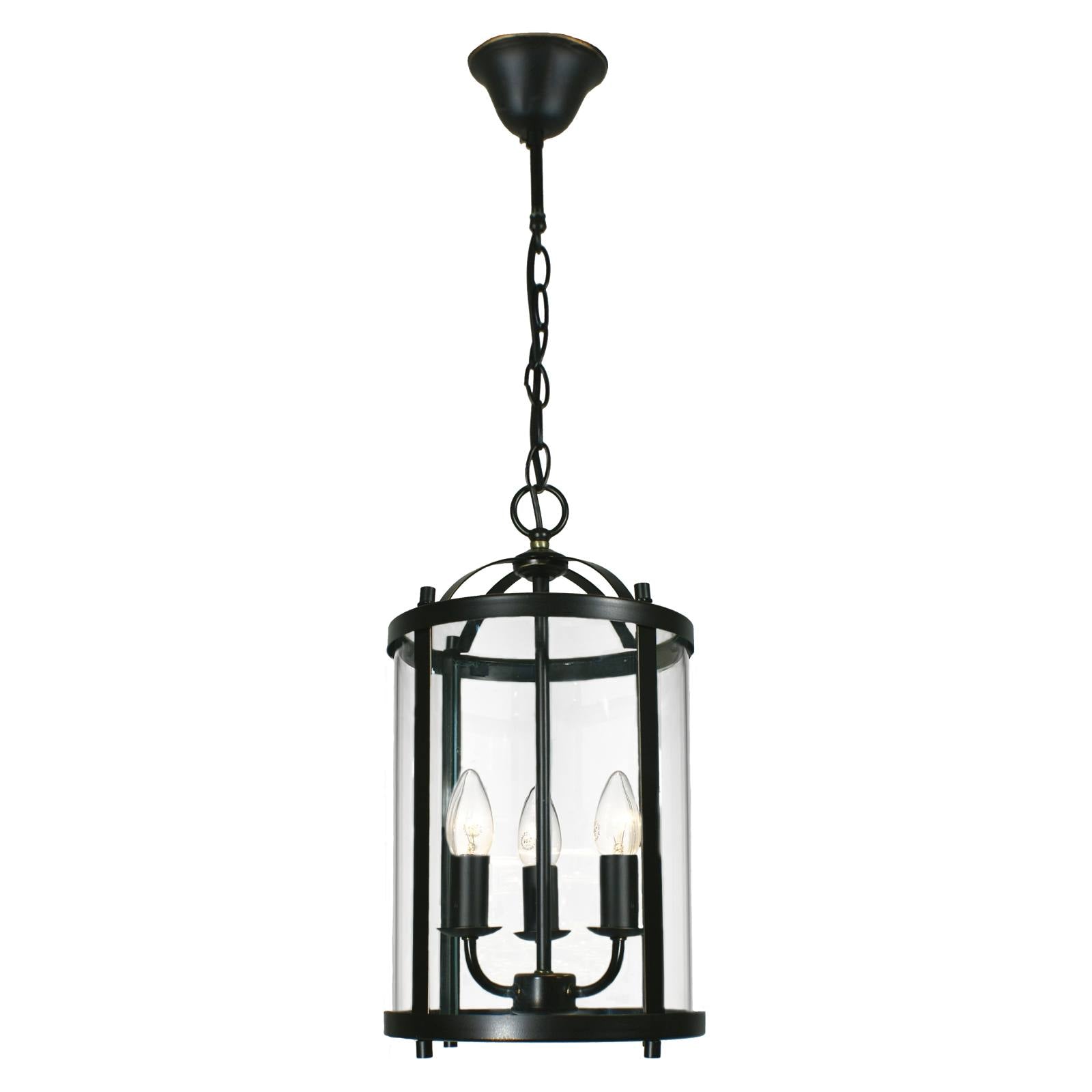 Manor Medium 3 Light Lantern, Bronze