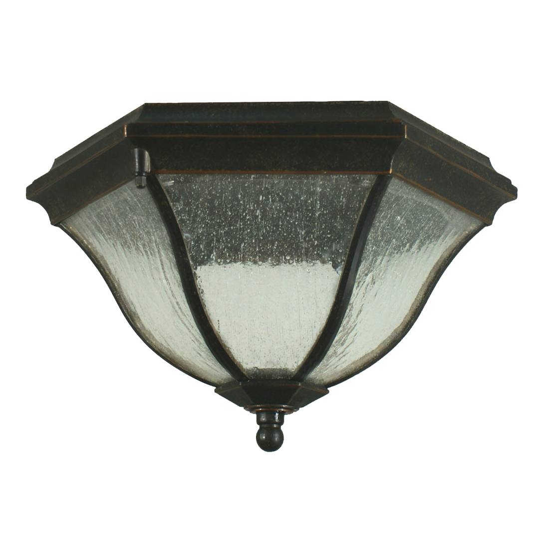 Wickham Outdoor Flush Under Eave Light, Antique Bronze