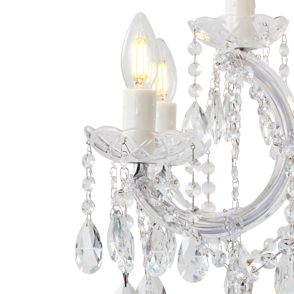 Zurich 9 Light Crystal Glass Chandelier, Clear Chrome
