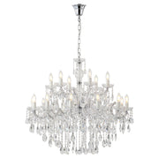 Zurich 18 Light Chandelier, Clear Chrome