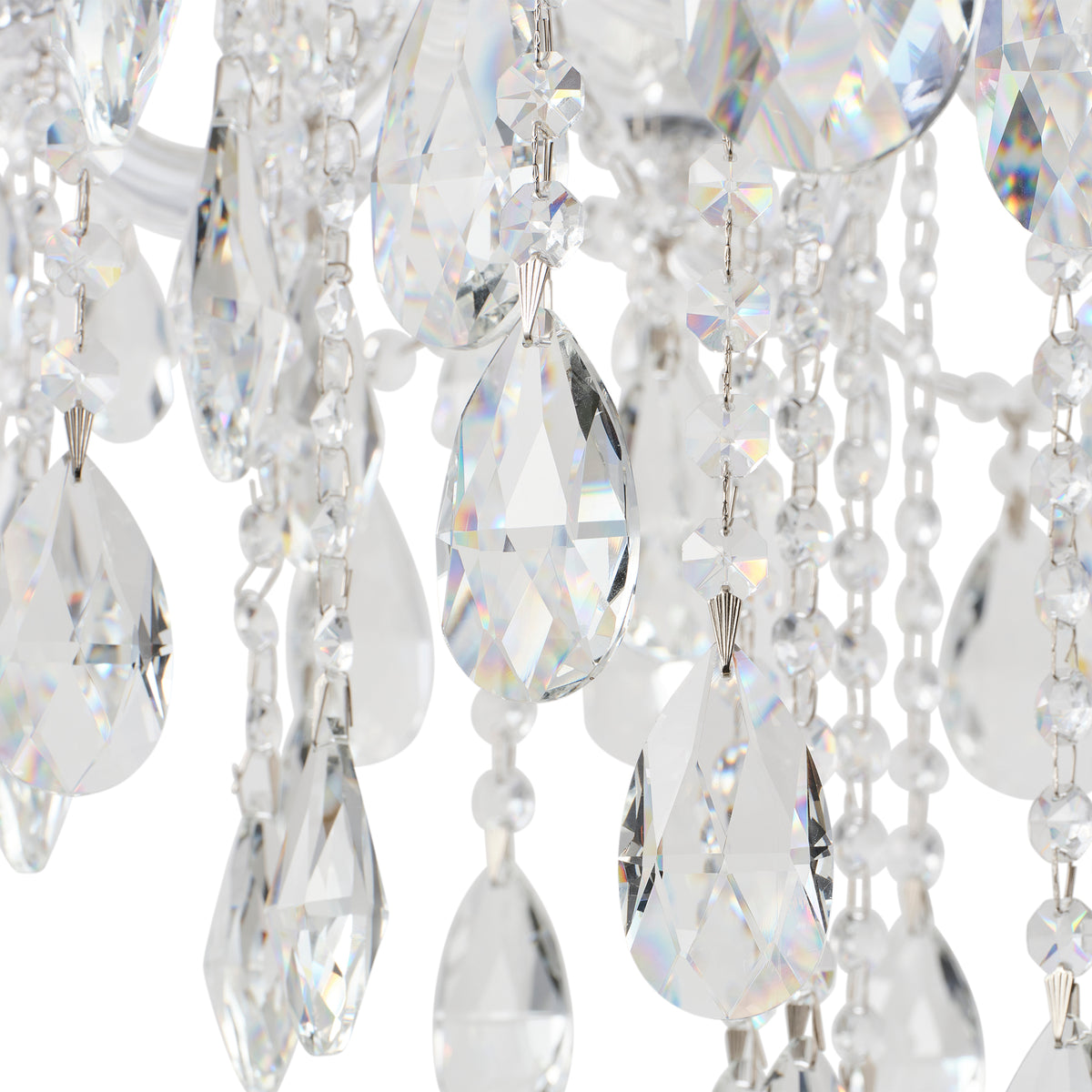 Zurich 18 Light Chandelier, Clear Chrome
