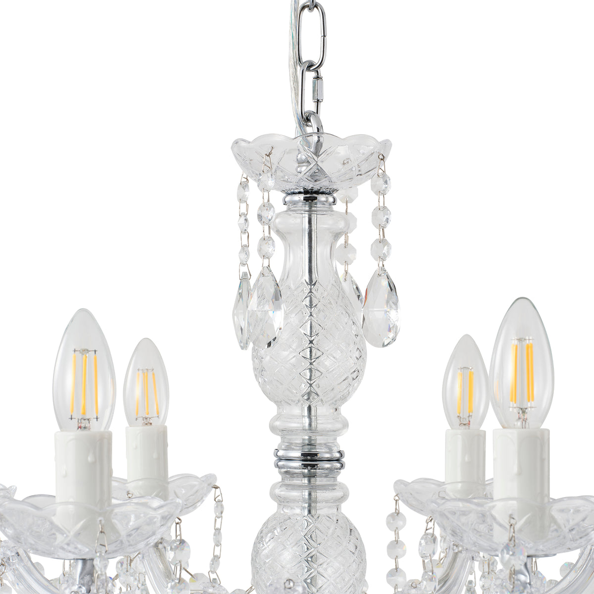 Zurich 18 Light Chandelier, Clear Chrome
