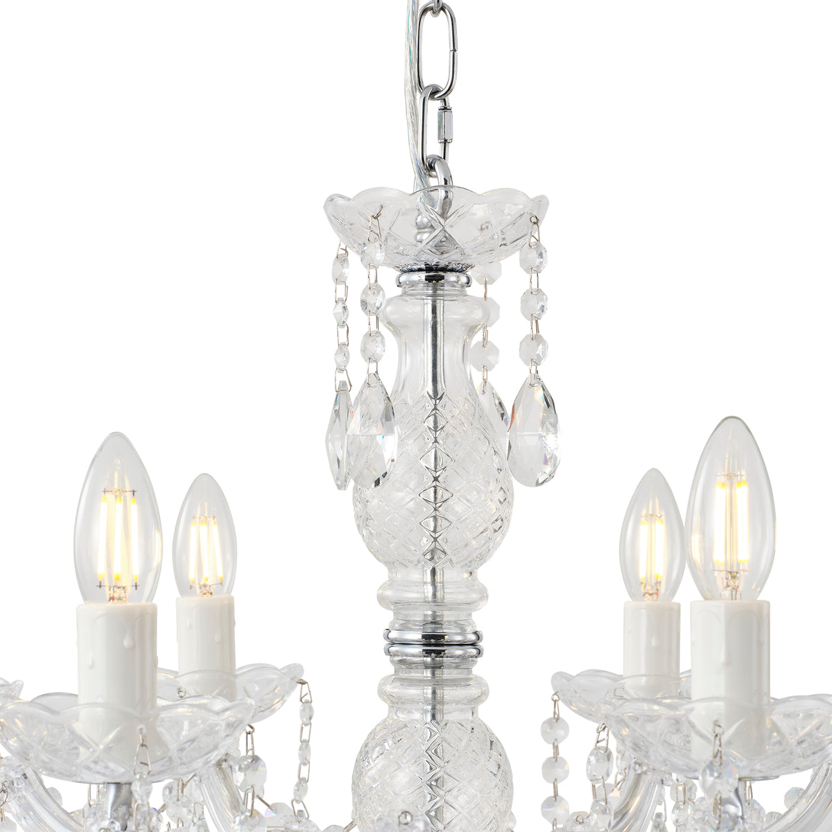 Zurich 18 Light Chandelier, Clear Chrome