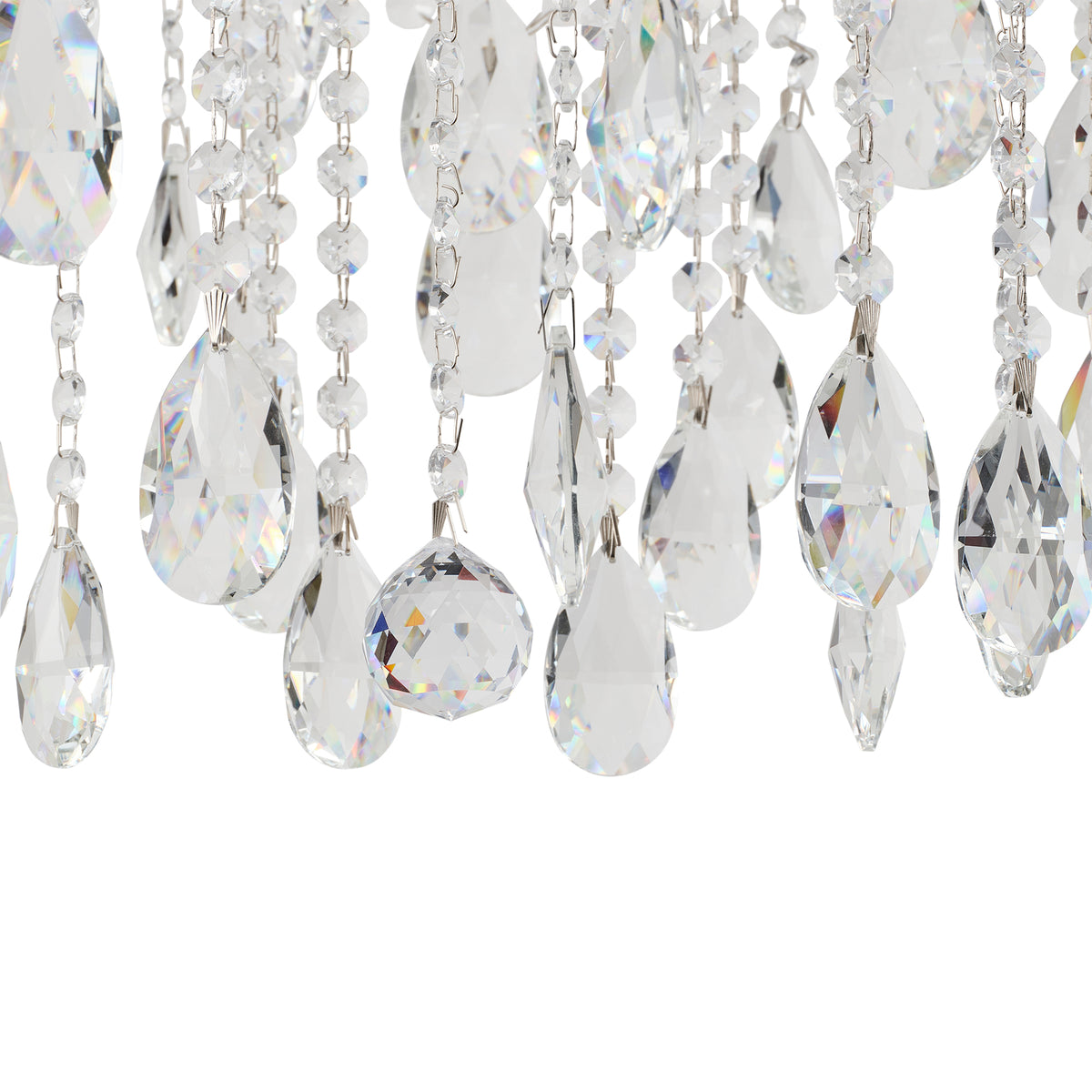 Zurich 18 Light Chandelier, Clear Chrome