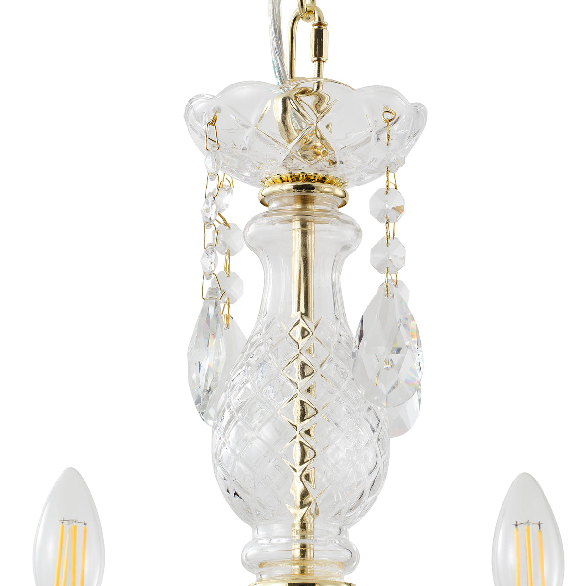 Zurich 18 Light Crystal Glass Chandelier, Gold