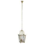 Montana Small 3 Light Lantern Pendant, Satin Brass