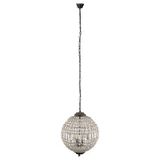 Marseilles Large 45cm 3 Light Ball Crystal Glass Chandelier, Bronze