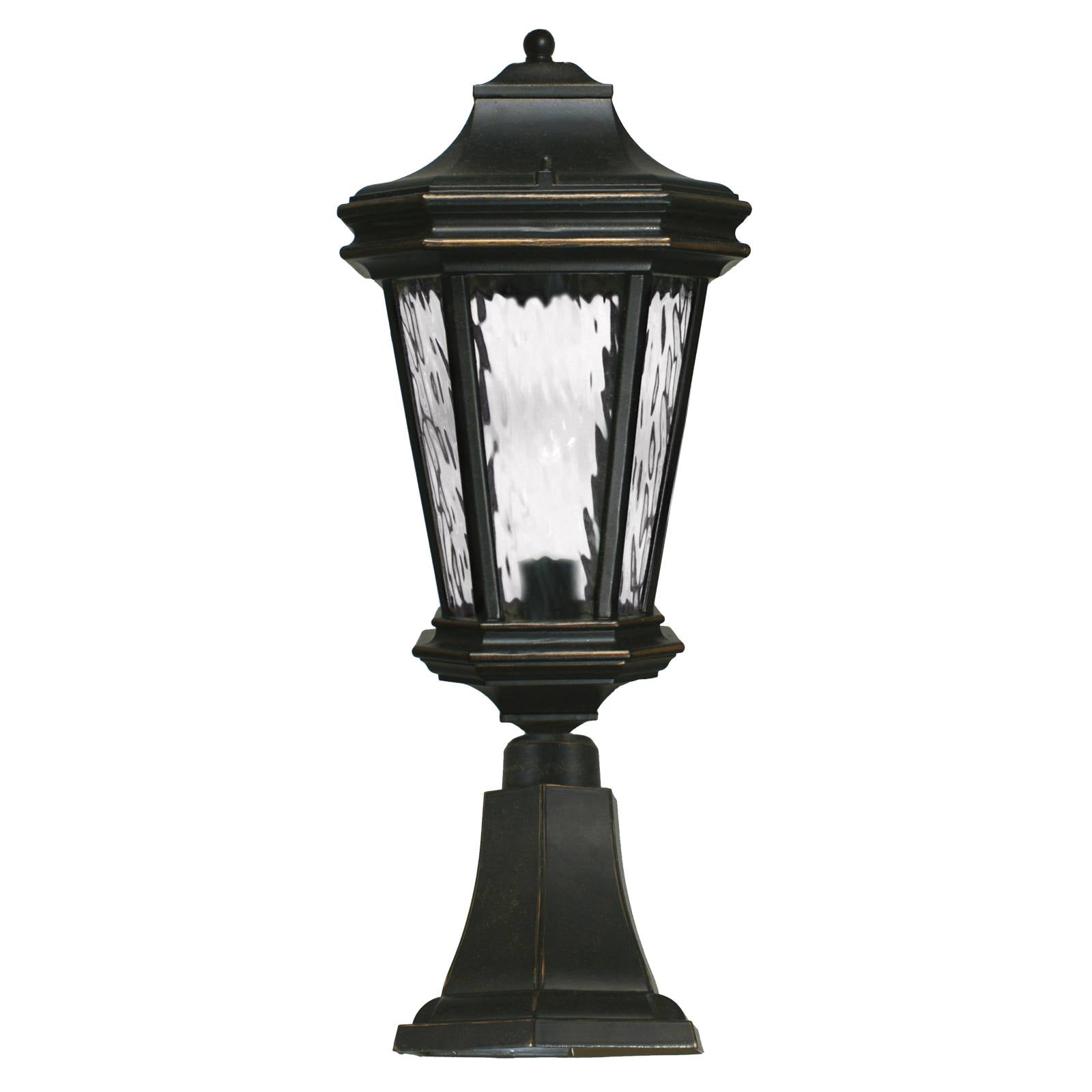 Tilburn Large Outdoor Pillar Mount, Antique Bronze