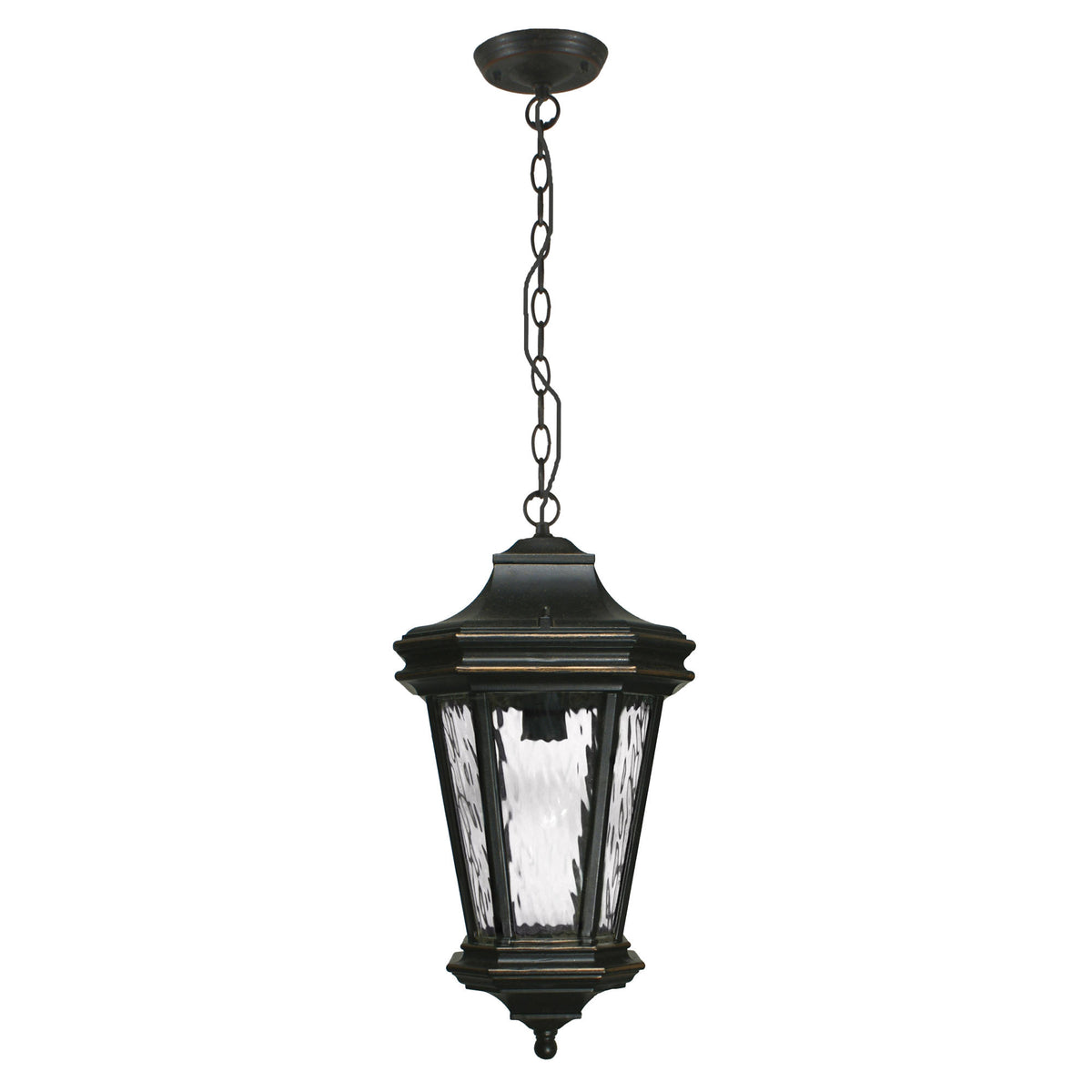 Tilburn Large Indoor Chain Pendant Light, Antique Bronze