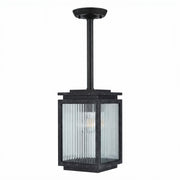 Boulevard Small Outdoor Rod Pendant, Antique Black