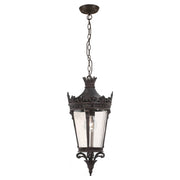 Crown Large Indoor Chain Pendant Light, Antique Bronze
