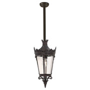 Crown Large Outdoor Rod Pendant, Antique Bronze