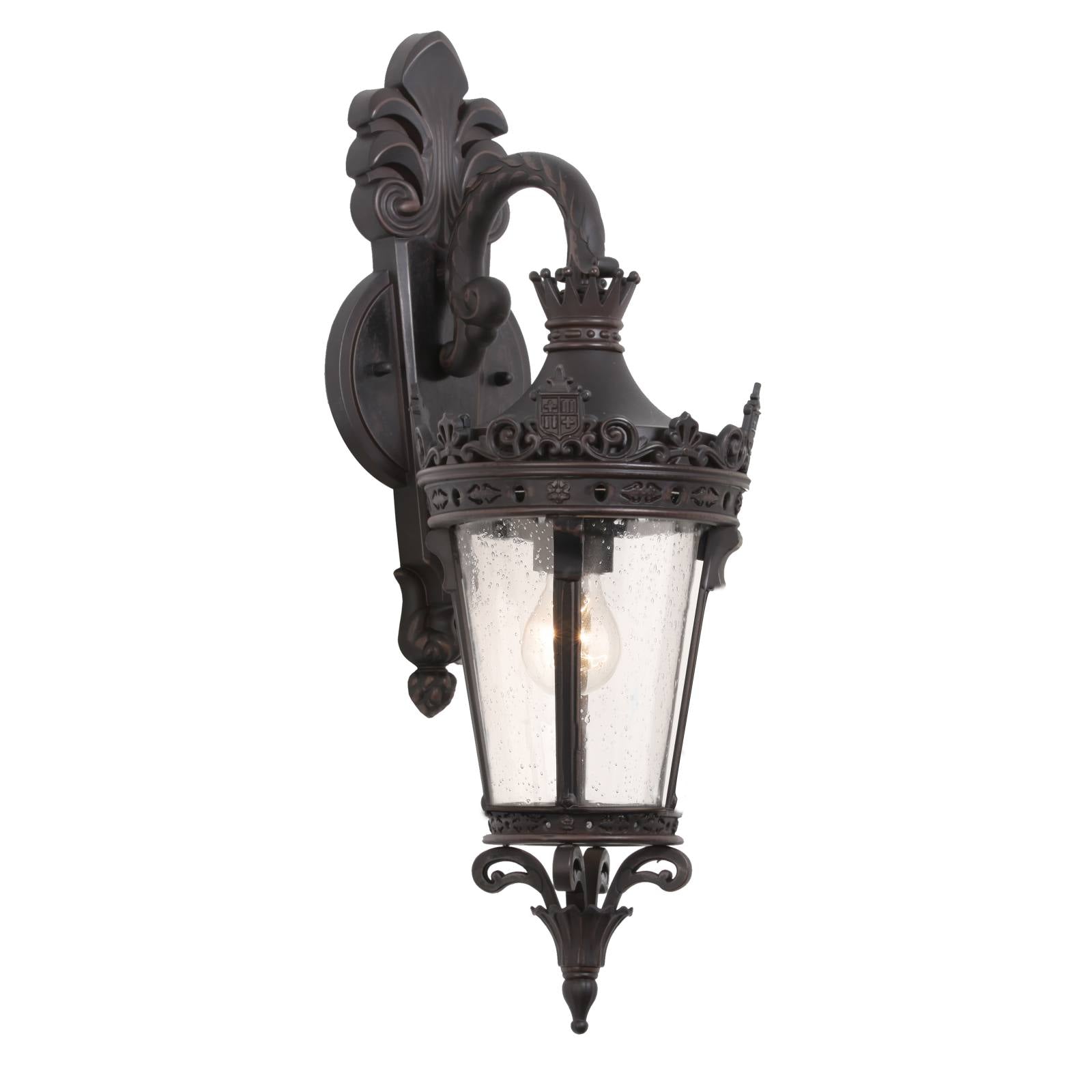 Monarch Small Outdoor Wall Light, Antique Bronze