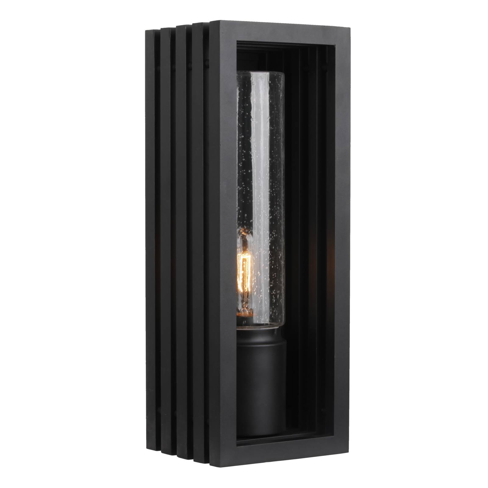 Portico Medium Outdoor Wall Sconce, Matte Black