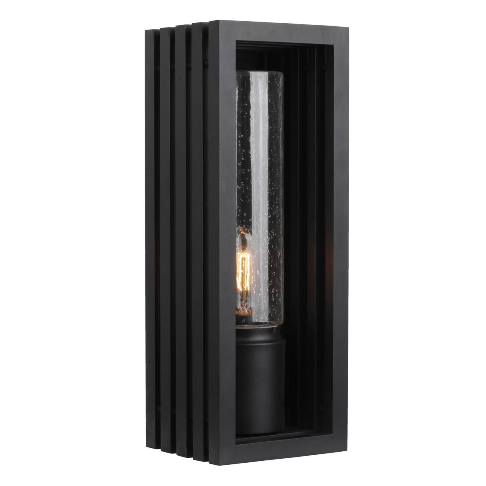 Portico Small Outdoor Wall Sconce, Matte Black