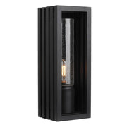 Portico Small Outdoor Wall Sconce, Matte Black