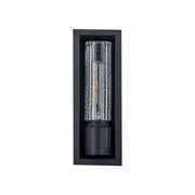 Portico Small Outdoor Wall Sconce, Matte Black