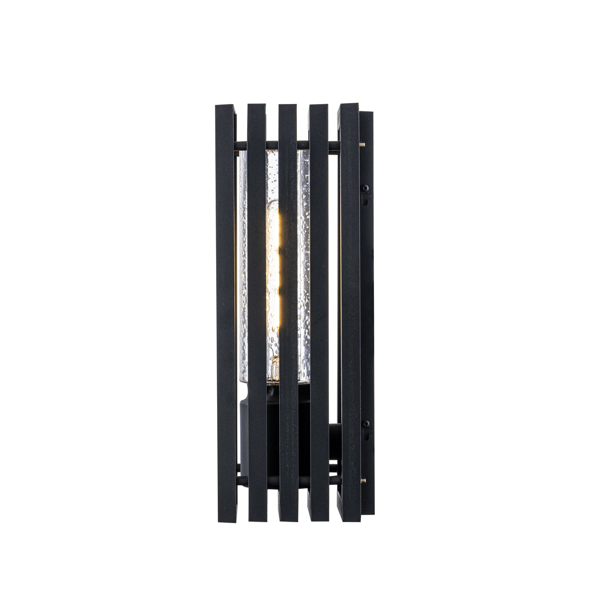 Portico Small Outdoor Wall Sconce, Matte Black