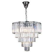 Celestial 49cm 10 Light 5 Tier Crystal Glass Chandelier, Chrome