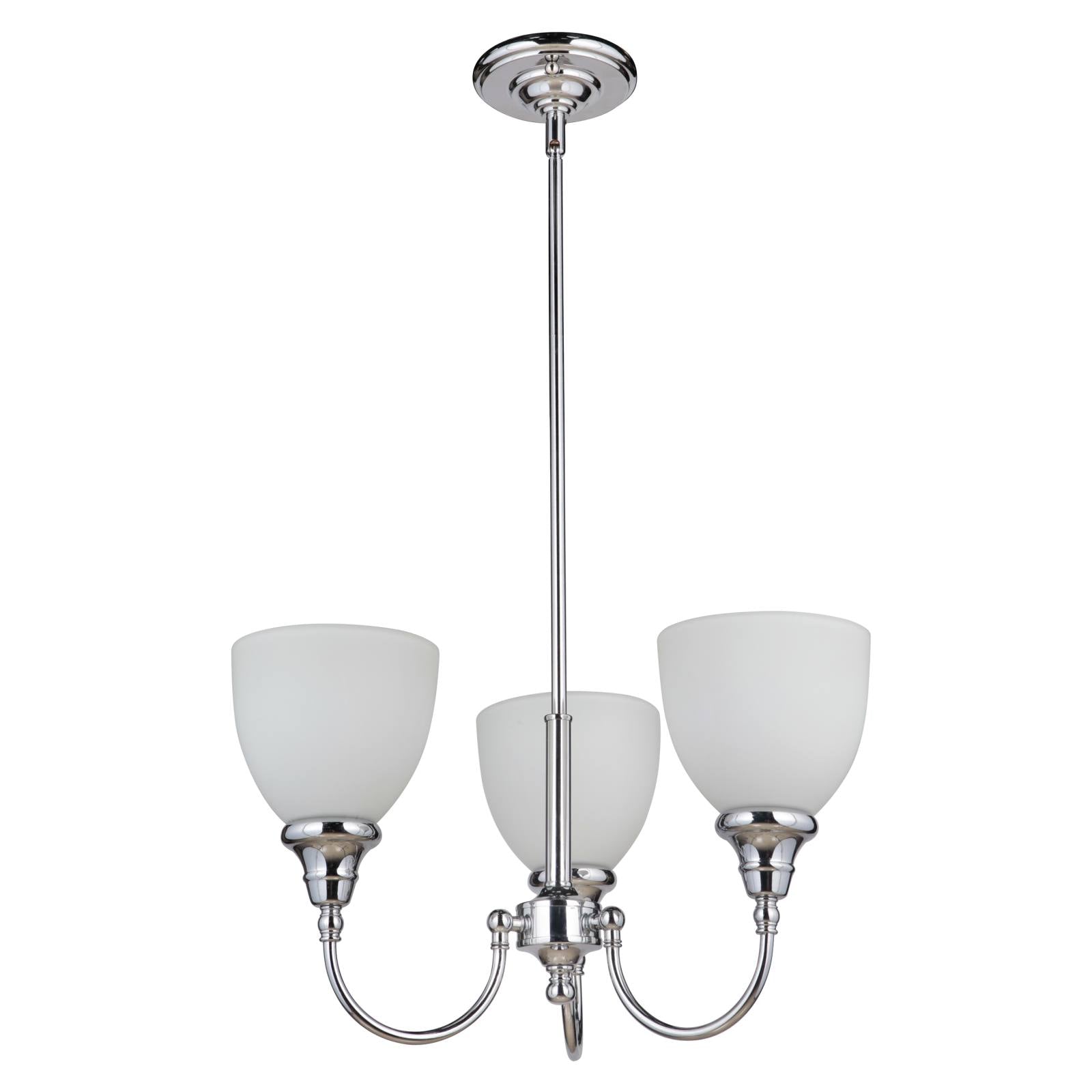 Benson Upwards 3 Light Pendant, Chrome