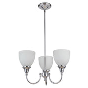 Benson Upwards 3 Light Pendant, Chrome