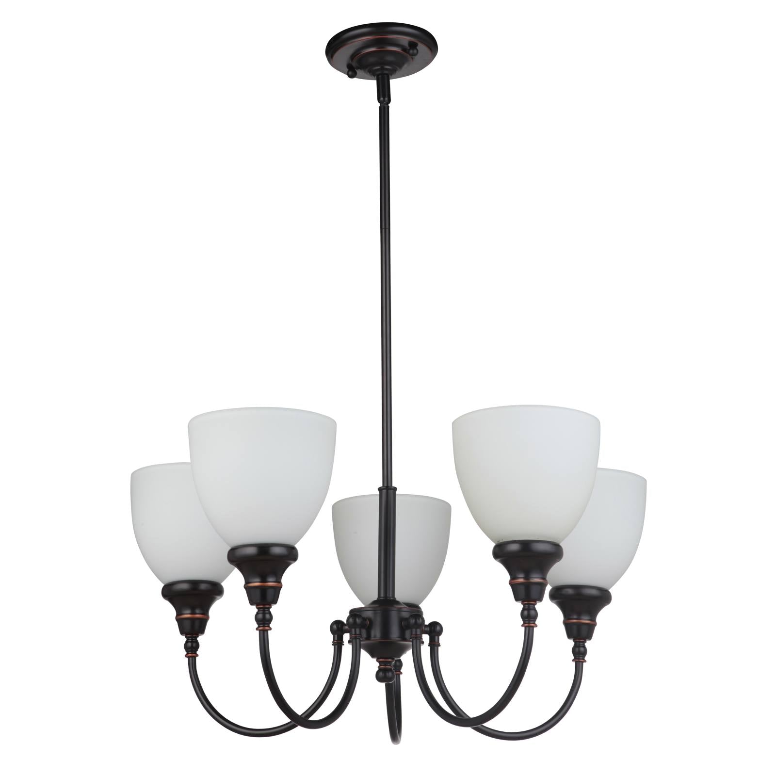 Benson Upwards 5 Light Pendant, Bronze