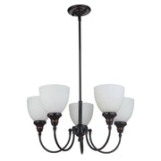 Benson Upwards 5 Light Pendant, Bronze