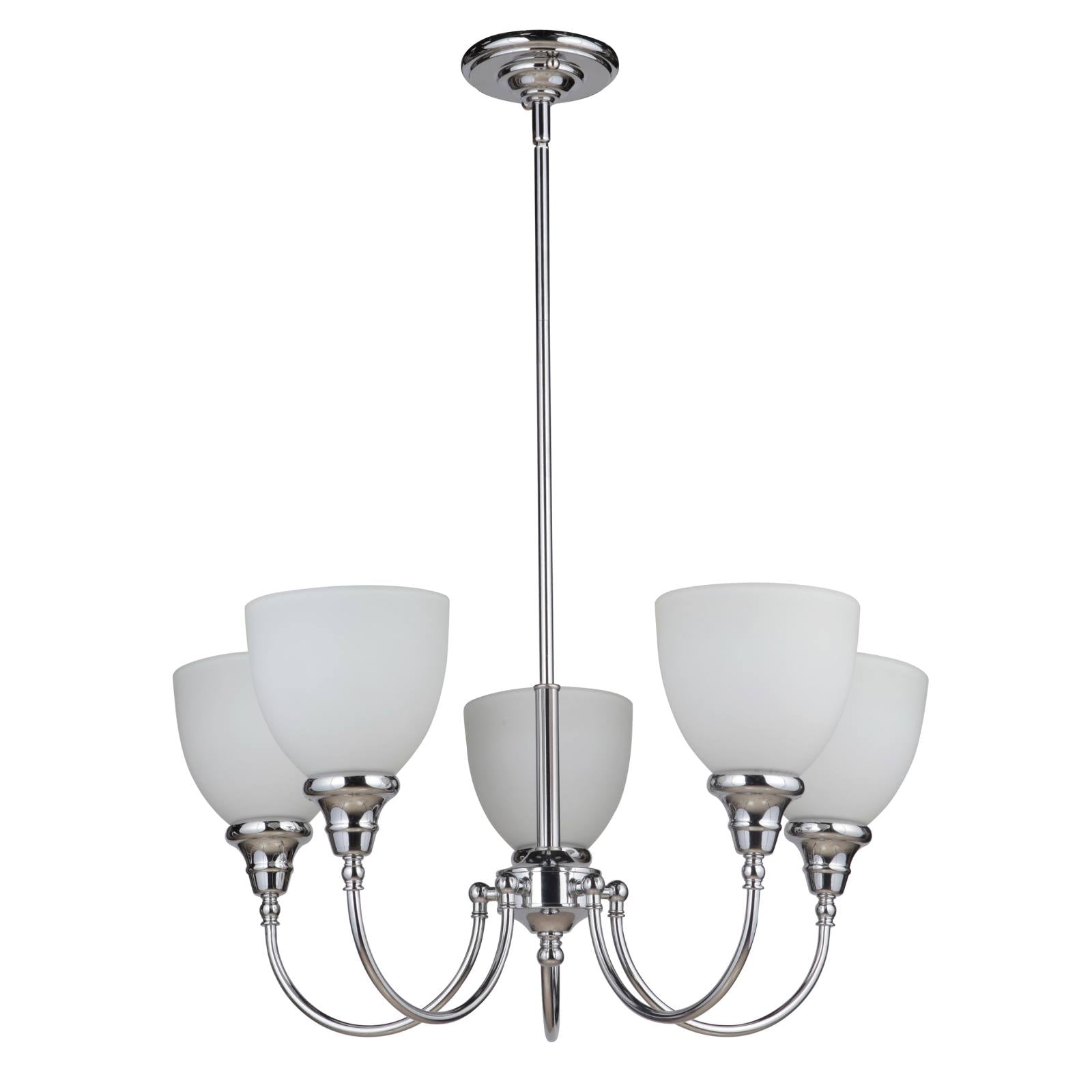 Benson Upwards 5 Light Pendant, Chrome