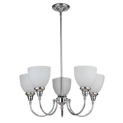 Benson Upwards 5 Light Pendant, Chrome