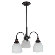 Benson 3 Light Pendant Arms Down, Bronze