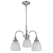 Benson 3 Light Pendant Arms Down, Chrome