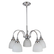 Benson 5 Light Pendant Arms Down, Chrome
