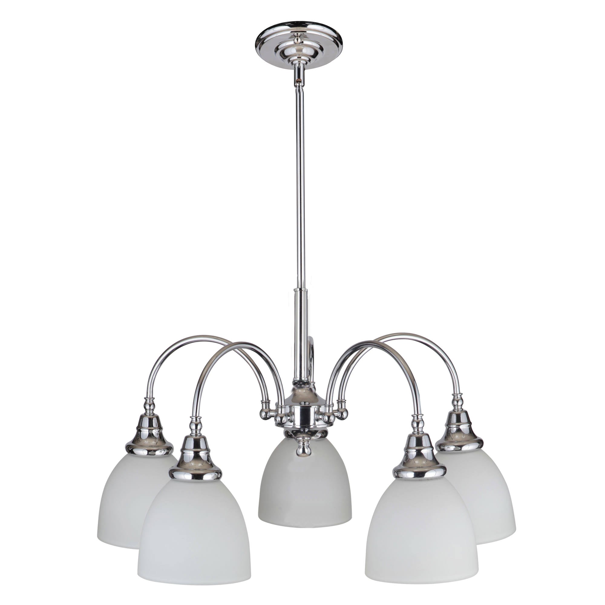 Benson 5 Light Pendant Arms Down, Chrome