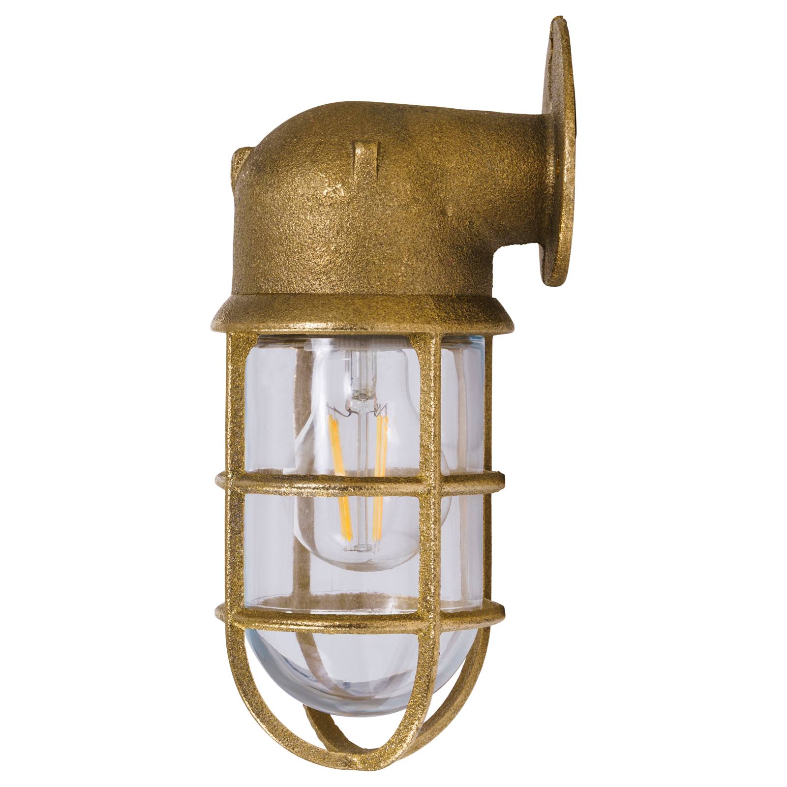 Harbour Outdoor Wall Bunker Light, Solid Brass
