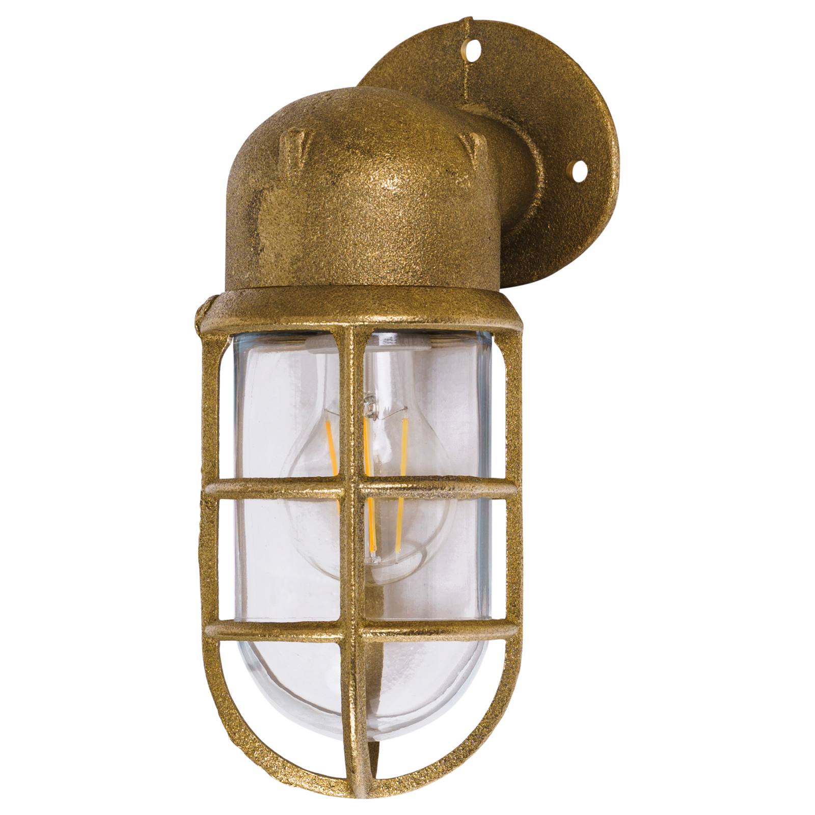 Harbour Outdoor Wall Bunker Light, Solid Brass