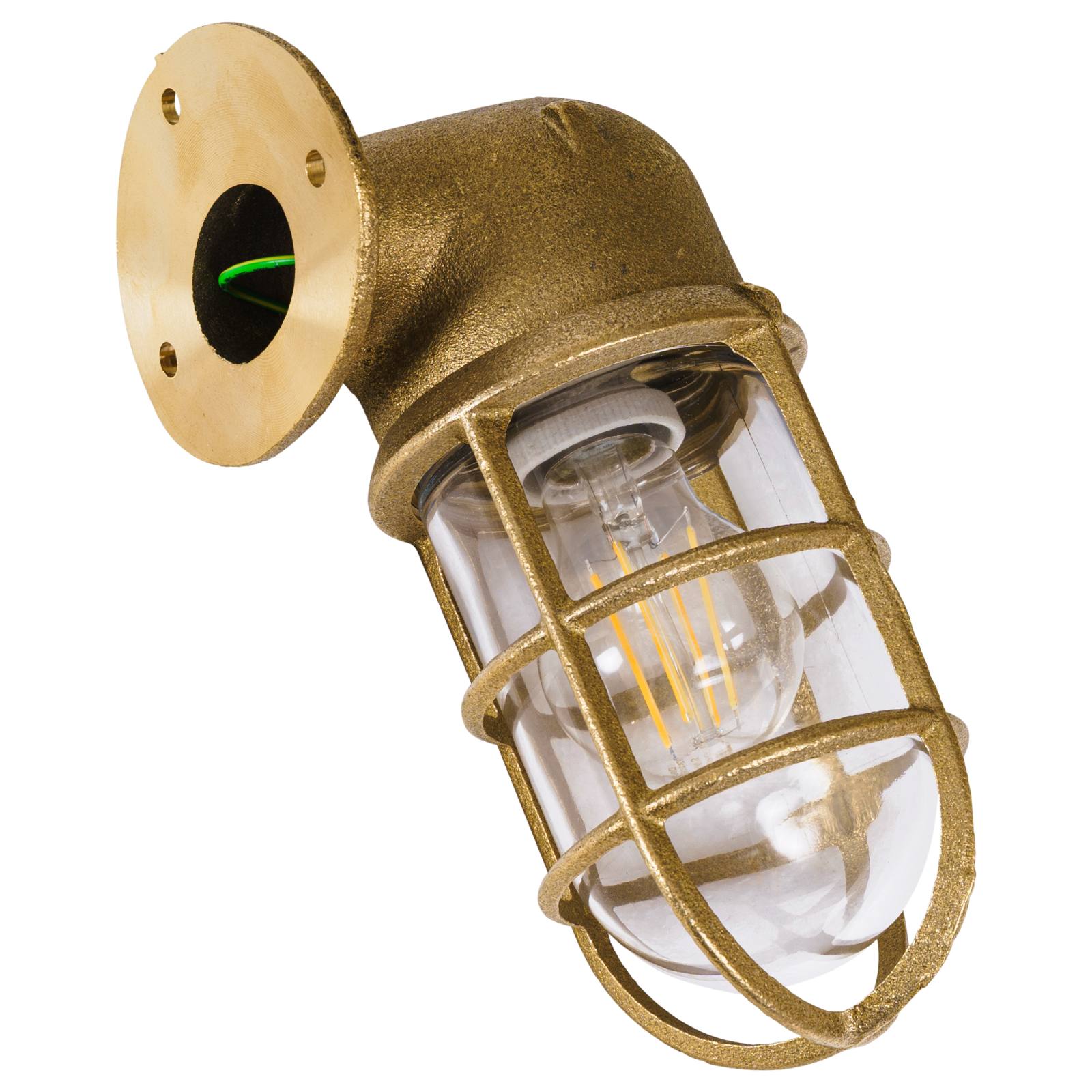 Harbour Outdoor Wall Bunker Light, Solid Brass