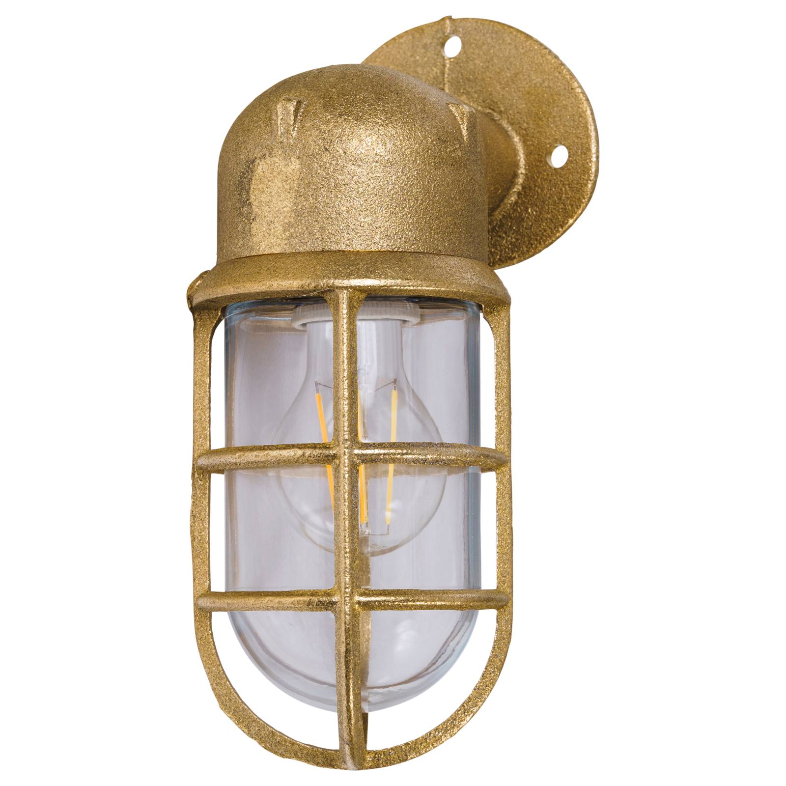 Harbour Outdoor Wall Bunker Light, Solid Brass