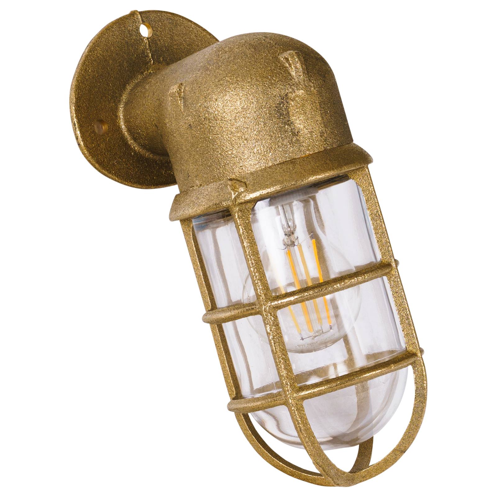 Harbour Outdoor Wall Bunker Light, Solid Brass
