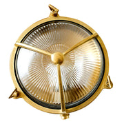 Maritime Outdoor Wall Bunker Light, Solid Brass